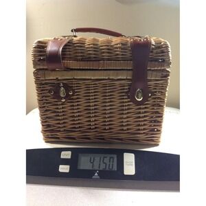 Picnic Time Napa Picnic Basket Wicker Willow Wine‎ Cheese Service for 2 NEW